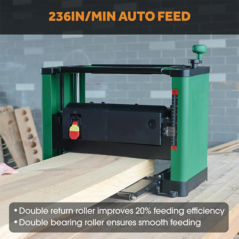 Power Benchtop Planer,13IN ,Electric Thickness Planer 15A 2000W Powerful Motor Wood Planers for Woodworking with Dustproof Top for woodworking