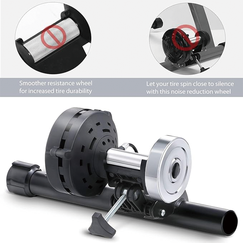Bike Resistance Trainers,Magnetic Stationary Stand for 26-28" & 700C Wheels,8 Level Resistance Portable Stainless Steel Indoor Trainer with Quick Release Lever & Front Wheel Riser Block