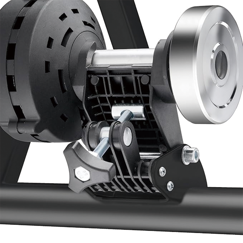 Exercise Bike Trainer - Indoor Bicycle Training Stand With Quiet 5-Level Magnetic Resistance and Front Wheel Riser Block