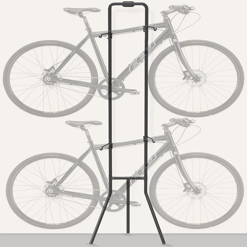 2 Bike Storage Rack with 3 Legs Adjustable Arm Hook Sturdy Steel & Easy Assemble for Garage Living Room Shed Holds Up to 100 lbs Black