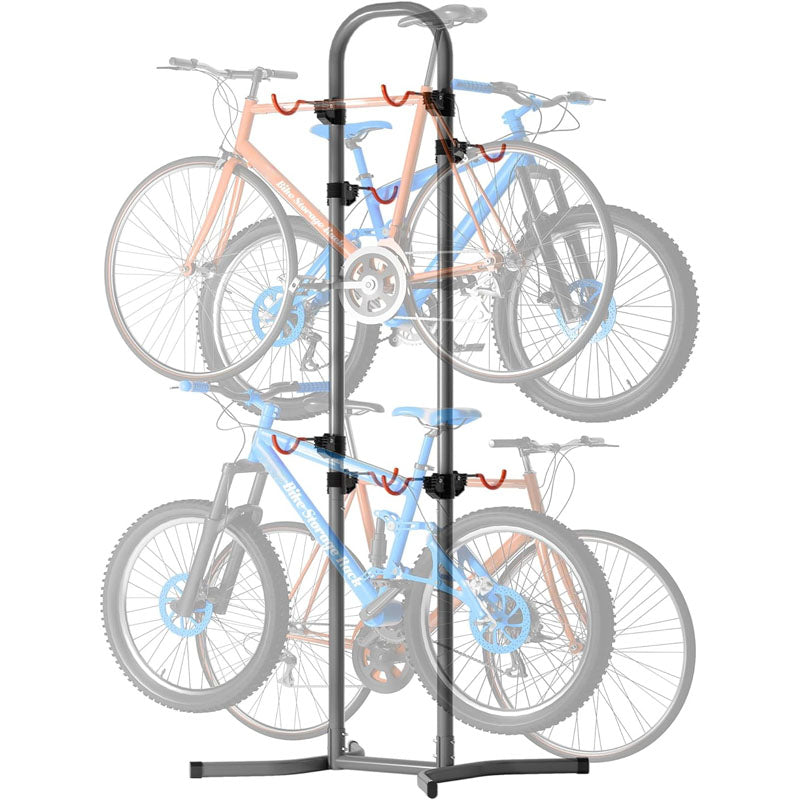 4 Bike Rack Fully adjustable Vertical Bicycle Holder for Indoor Outdoor for Garage Living Room Shed
