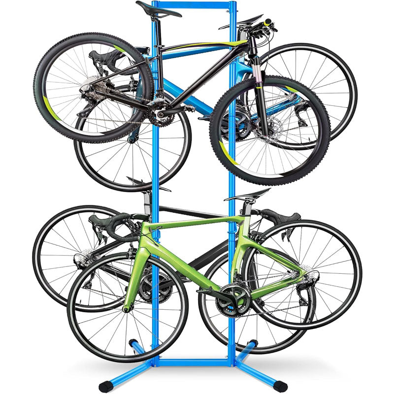 4 Bike Stand Rack (Max. 240LBS) Fully Adjustable Bike Rack Garage Easy Assemble for Road Mountain Bicycles