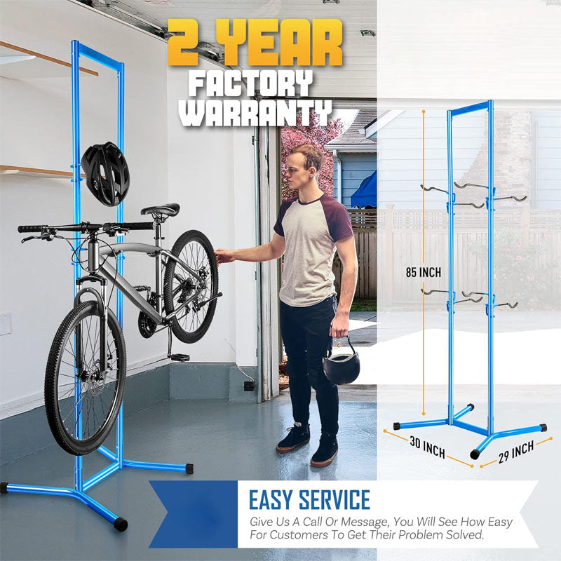 4 Bike Stand Rack (Max. 240LBS) Fully Adjustable Bike Rack Garage Easy Assemble for Road Mountain Bicycles