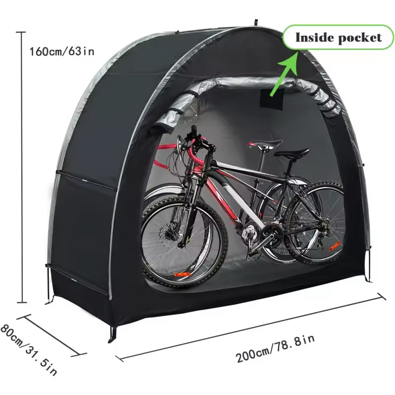 Multifunctional Ventilate Camping Tent For Bike Packing Bicycle Storage Tents 210D Oxford Portable For 2 Bikes Storage Shed Tent