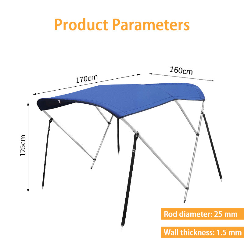 Boat Awning, Speedboat Inflatable Boat Assault Boat High-Speed Boat Folding Rain Awning
