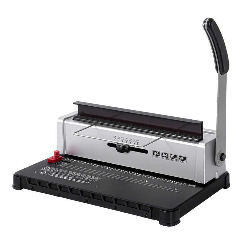 34-Hole Binding Machine, Contract And Tender Document Punching And Ring Pressing Machine