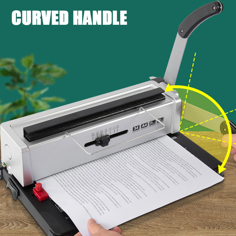 34-Hole Binding Machine, Contract And Tender Document Punching And Ring Pressing Machine