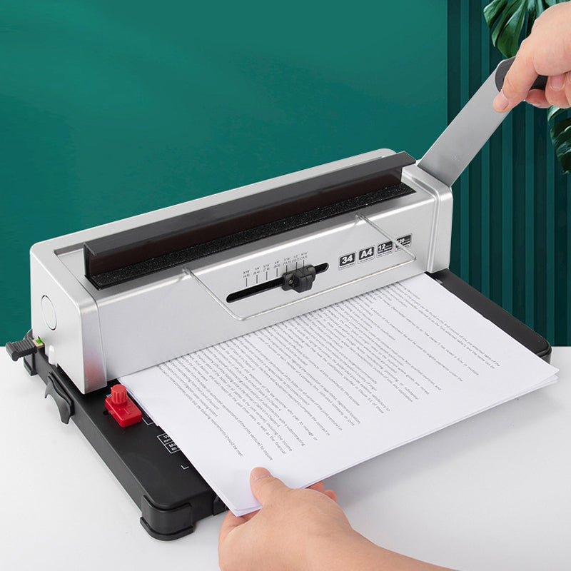 34-Hole Binding Machine, Contract And Tender Document Punching And Ring Pressing Machine