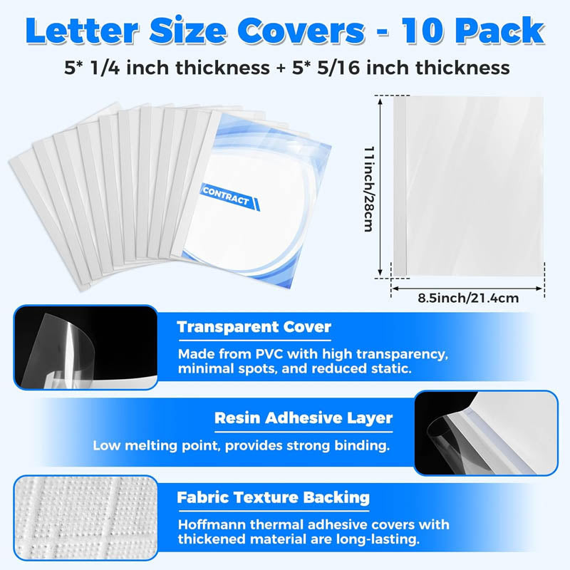 Binding Machine 400 Sheets Capacity Book Binding Material A3 A4 A5 Document with 10 Letter Size Envelopes