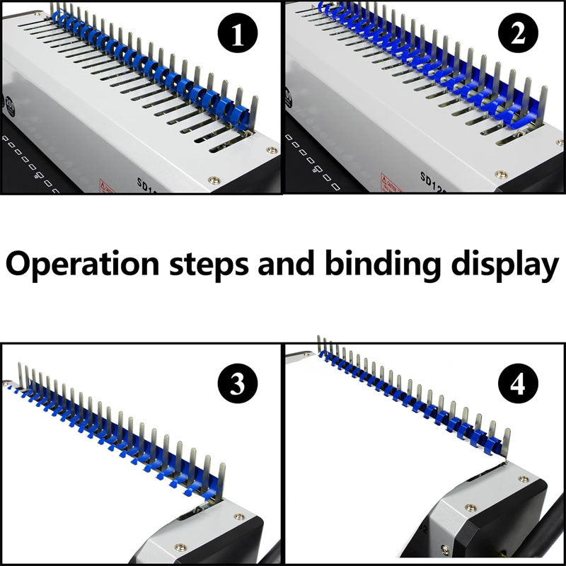 Binding Machine 19 Holes for Letter size A4 size A5 size with Comb Set Binder for Daily Binding
