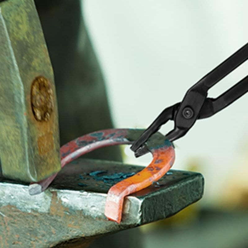 Wolf Jaw Blacksmith Tongs for Beginner & Professional Blacksmiths Bladesmiths & Craftsmen (15 in 16 in 17 in)