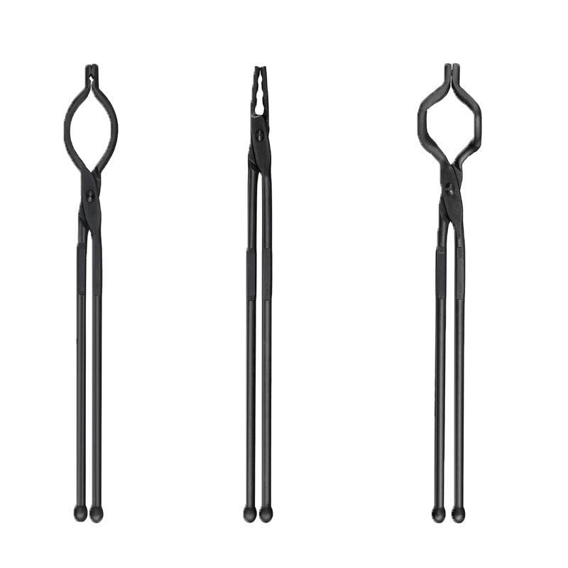 Beginner Blacksmith Blacksmith Tongs 16” 3 PCS V-Bit Bolt Tongs Wolf Jaw Tongs and Z V-Bit Tongs