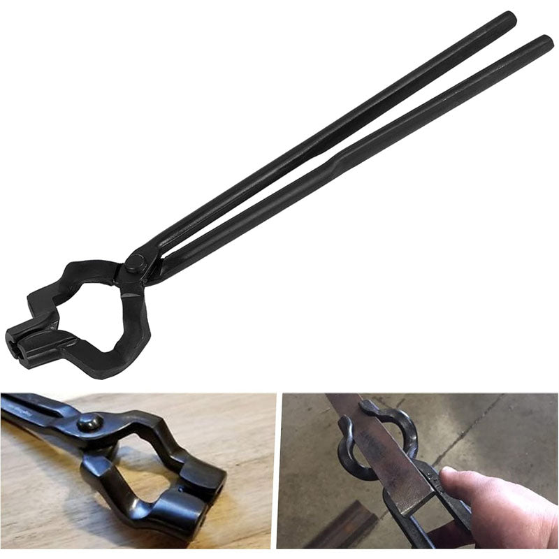 Beginner Blacksmith Blacksmith Tongs 16” 3 PCS V-Bit Bolt Tongs Wolf Jaw Tongs and Z V-Bit Tongs