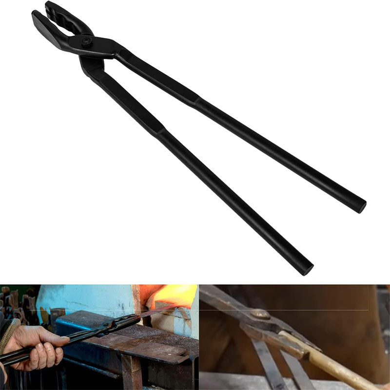 Beginner Blacksmith Blacksmith Tongs 16” 3 PCS V-Bit Bolt Tongs Wolf Jaw Tongs and Z V-Bit Tongs