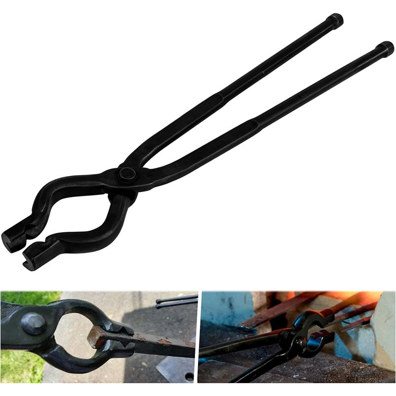 Beginner Blacksmith Blacksmith Tongs 16” 3 PCS V-Bit Bolt Tongs Wolf Jaw Tongs and Z V-Bit Tongs
