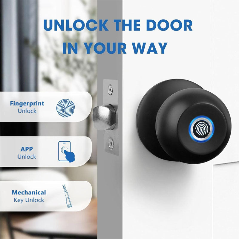 Bluetooth Door Lock Smart Keyless Entry Door Lock -Biometric Door Lock Bluetooth Smart Lock