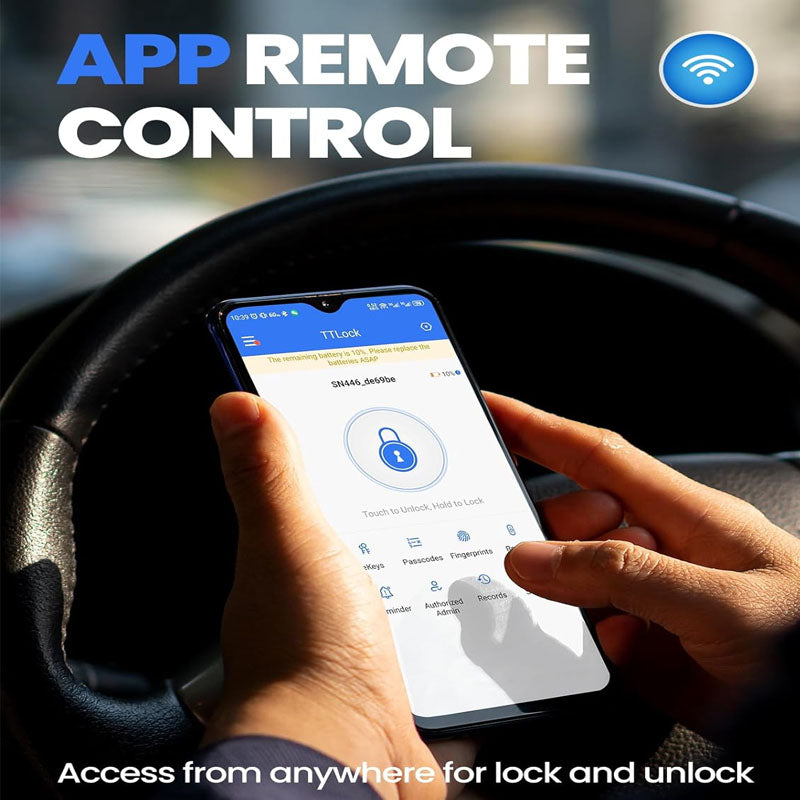 7-in-1 Keyless Entry Door Lock Bluetooth Door Lock Fingerprint Door Lock with Touchscreen Keypad App Remote Control