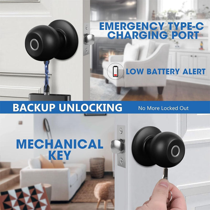 Bluetooth Door Lock Smart Keyless Entry Door Lock -Biometric Door Lock Bluetooth Smart Lock