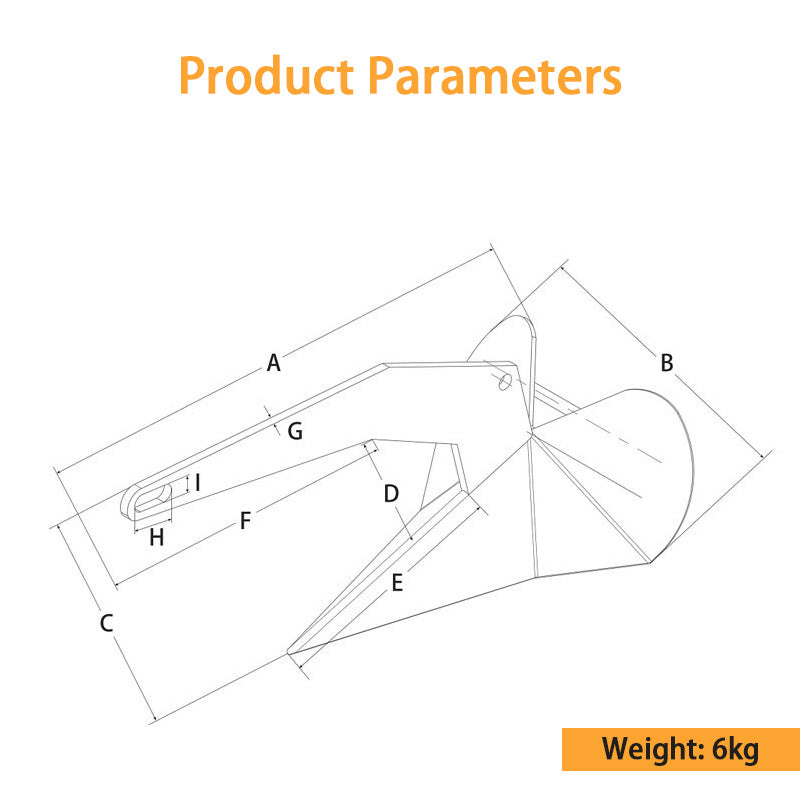 316 Stainless Steel Triangular Anchor, Yacht Anchor Mirror Polished Large Grip Steel Plate Anchor