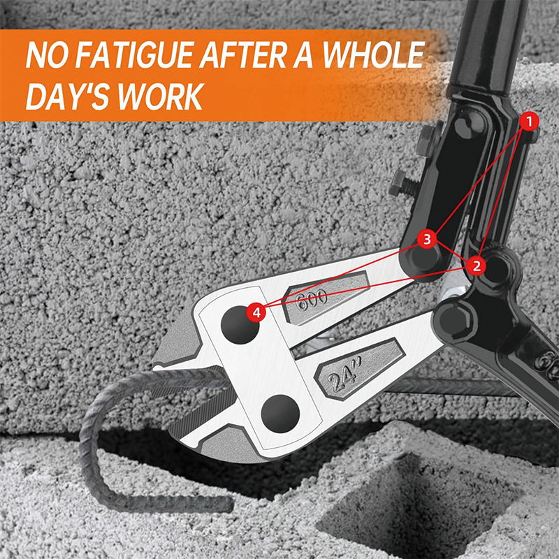 24 Inch Bolt Cutter, T8 Steel Blade Wire Cutters, for Chain/Metal/Screw/Rivet/Medium Padlock/Fence