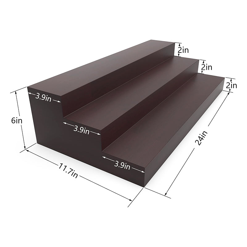 2Tier 3 Tier 24 Inch Bar Bottle Display Shelf Bar Stand for Liquor Bottles for Whiskey Wine Coffee Syrup Water Bottle Display