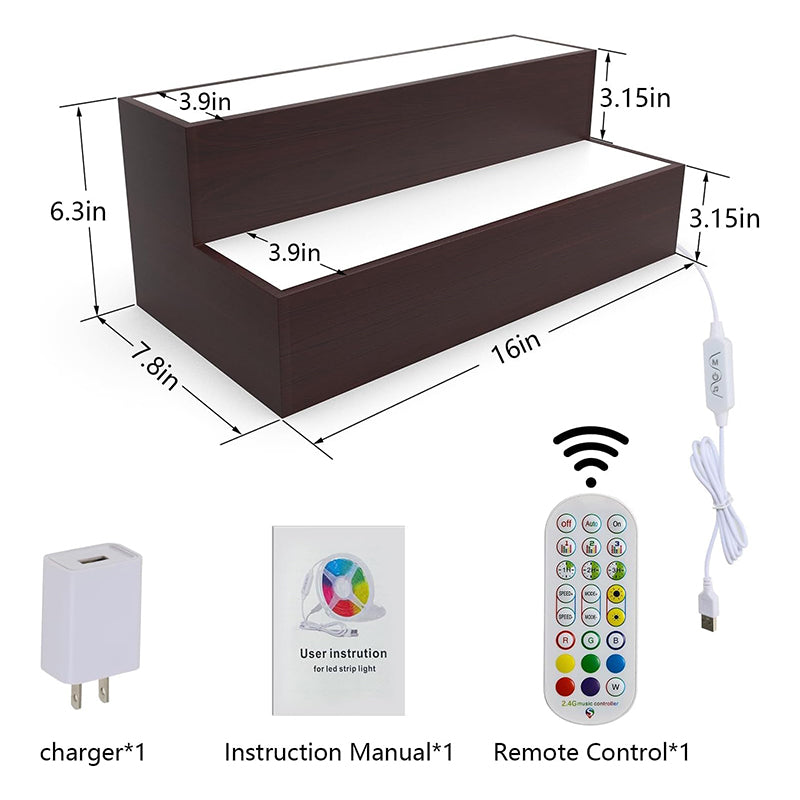 2Tier 3 Tier 24 Inch Bar Bottle Display Shelf Bar Stand for Liquor Bottles for Whiskey Wine Coffee Syrup Water Bottle Display