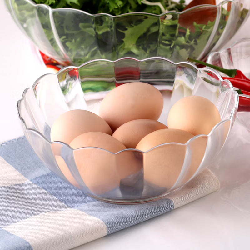 Tempered Glass Bowls Soup Bowls Salad Bowls Dessert Bowls Lotus Edge