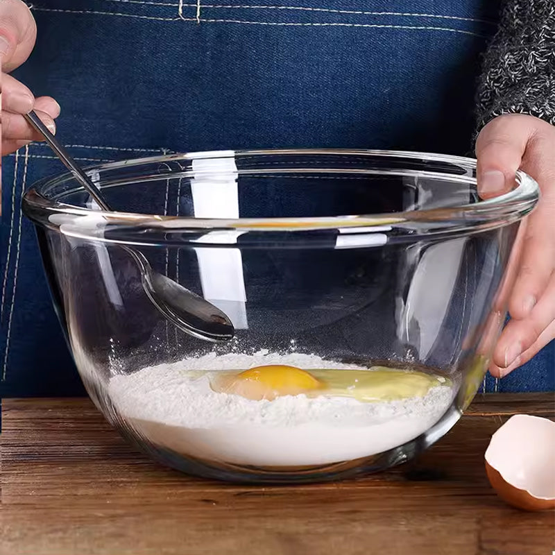 Transparent Glass Bowl For Microwave Heating, High Temperature Resistant Tempered Glass Household Salad Rice Bowl And Soup Bowl