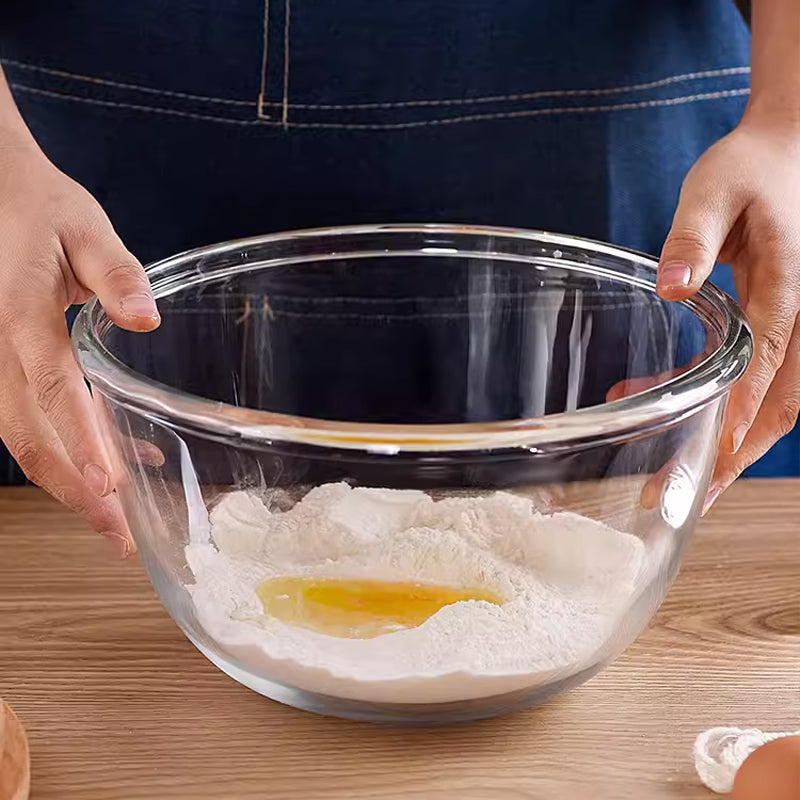 Transparent Glass Bowl For Microwave Heating, High Temperature Resistant Tempered Glass Household Salad Rice Bowl And Soup Bowl