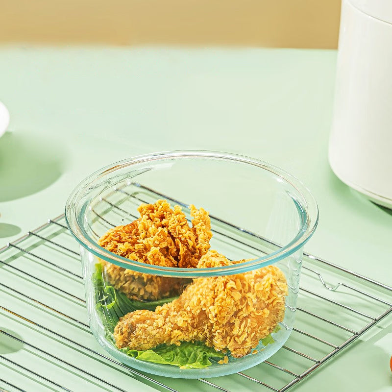 Special Plate For Air Fryer Oven Utensil Plate Heat-Resistant High Temperature Glass Rice Baking Pan Utensil Plate Baking Tools