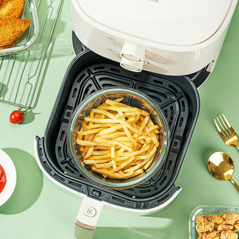 Special Plate For Air Fryer Oven Utensil Plate Heat-Resistant High Temperature Glass Rice Baking Pan Utensil Plate Baking Tools