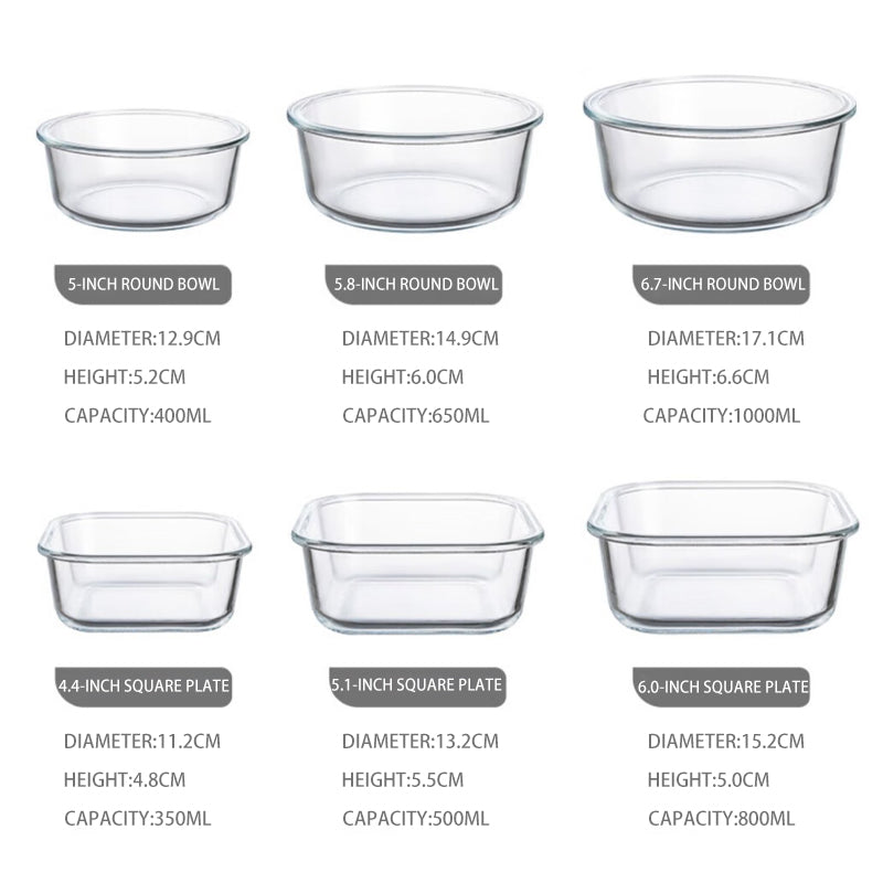 Special Plate For Air Fryer Oven Utensil Plate Heat-Resistant High Temperature Glass Rice Baking Pan Utensil Plate Baking Tools