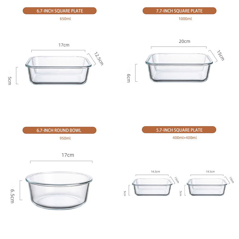 Special Plate For Air Fryer Oven Utensil Plate Heat-Resistant High Temperature Glass Rice Baking Pan Utensil Plate Baking Tools