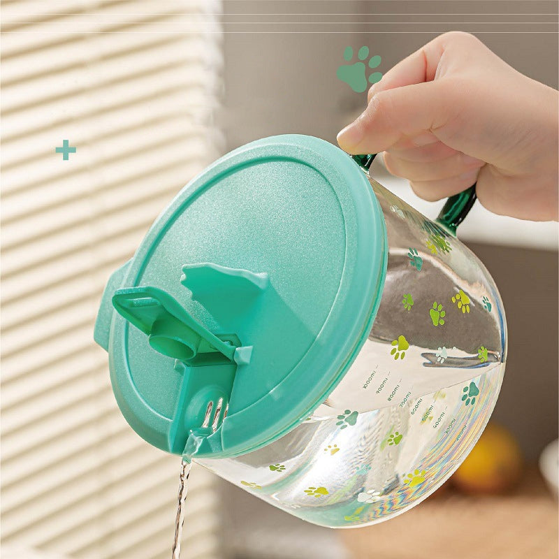 Simple Glass Instant Noodle Bowl With Lid, Large Ins Style Student Dormitory Artifact, Lunch Box For Office Workers, Home Printing With Lid