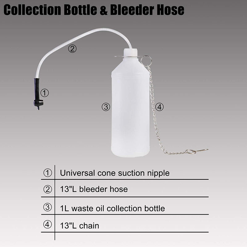 Brake Bleeder Kit Pneumatic Pressure Brake Clutch Fluid Bleeding Tool Set Air Power Pressurized Oil Change Bleeder Machine