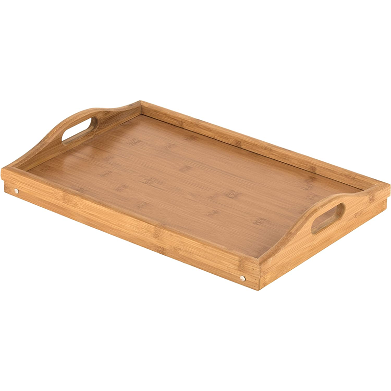 Bed Table Tray With Folding Legs - Breakfast Tray Bamboo Bed Tray For Sofa, Bed, Dining, Snacking And Working