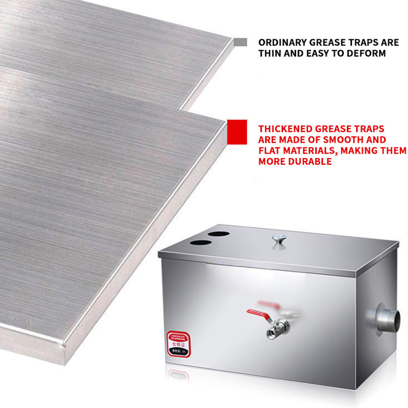 Catering Stainless Steel Grease Trap Restaurant Hotel Sewage Treatment Equipment Oil-Water Separator Environmental Protection
