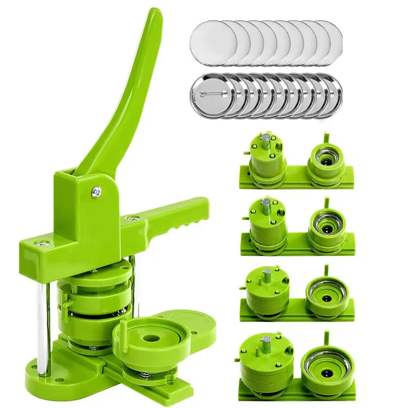 Button Maker Multiple Sizes With 400pcs Button Supplies Pin Maker 4 Sizes 1+1.25+1.45+2.25 Inch Button Maker Machine For Kids