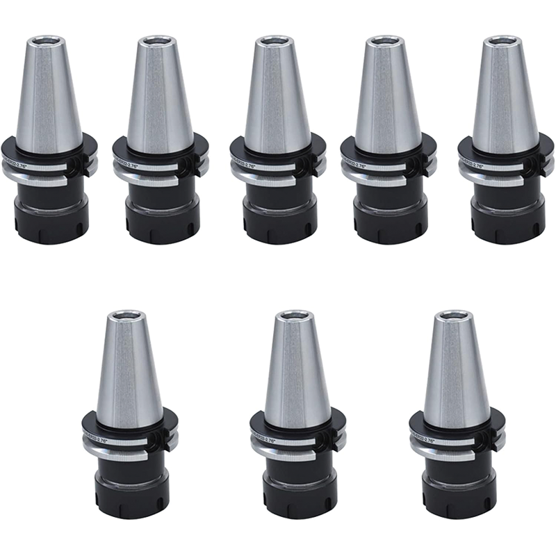 8pcs Collet Set, 2.76" CAT40-ER32 Collet Chuck Tool Holder Set, for CNC Engraving Machine & Milling Lathe Tool