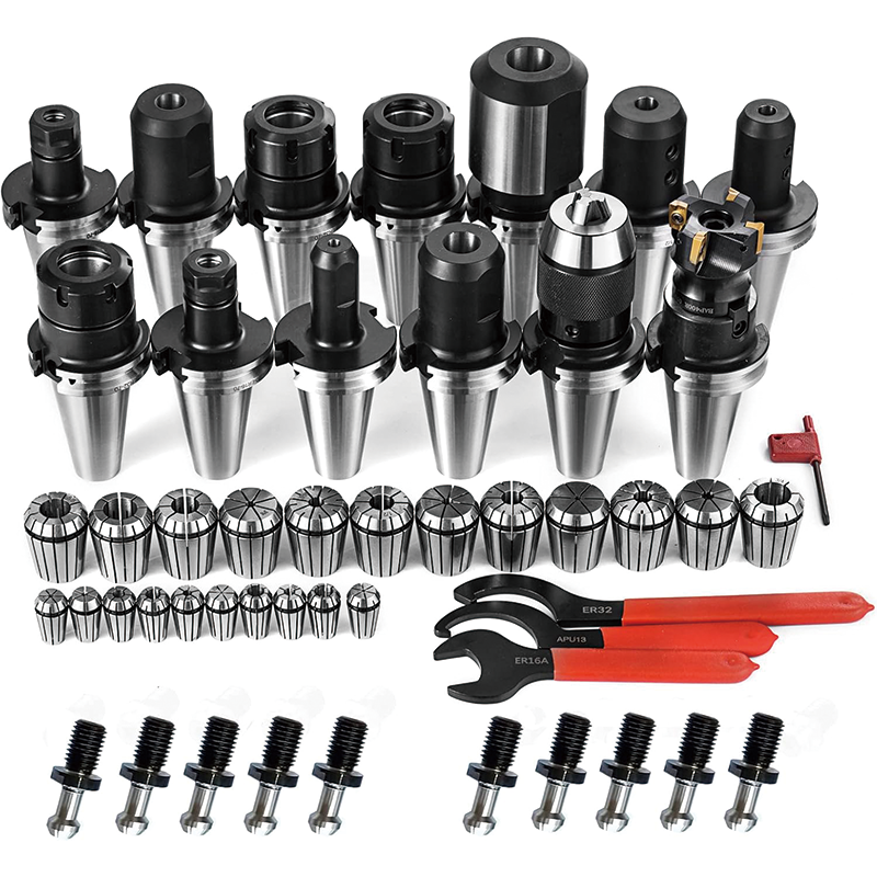 Collet Set, ER32 ER16 Collet Set Tooling Package, CNC CAT40 Collet Set Mill Holder Spanner Drill Chuck for CNC Engraving Machine & Milling Lathe Tool