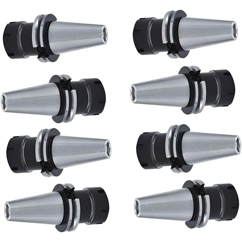 8pcs Collet Set, 2.76" CAT40-ER32 Collet Chuck Tool Holder Set, for CNC Engraving Machine & Milling Lathe Tool
