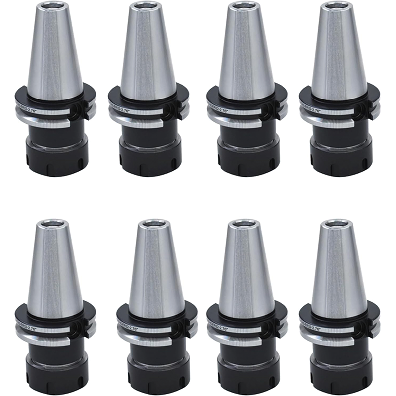 8pcs Collet Set, 2.76" CAT40-ER32 Collet Chuck Tool Holder Set, for CNC Engraving Machine & Milling Lathe Tool