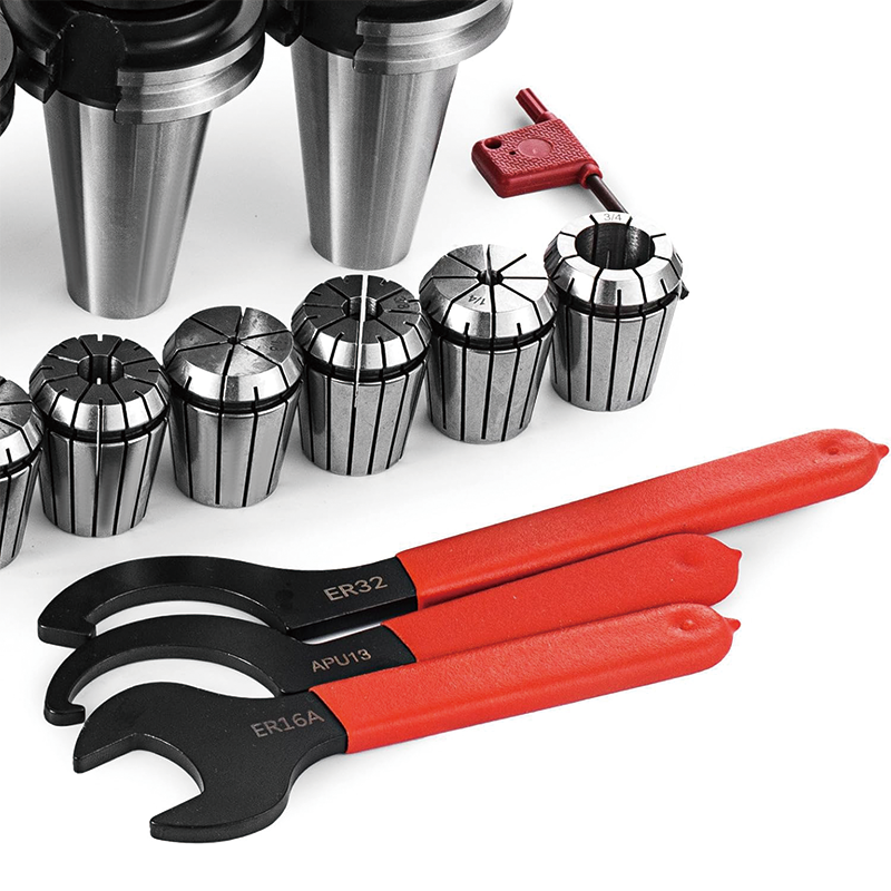 Collet Set, ER32 ER16 Collet Set Tooling Package, CNC CAT40 Collet Set Mill Holder Spanner Drill Chuck for CNC Engraving Machine & Milling Lathe Tool