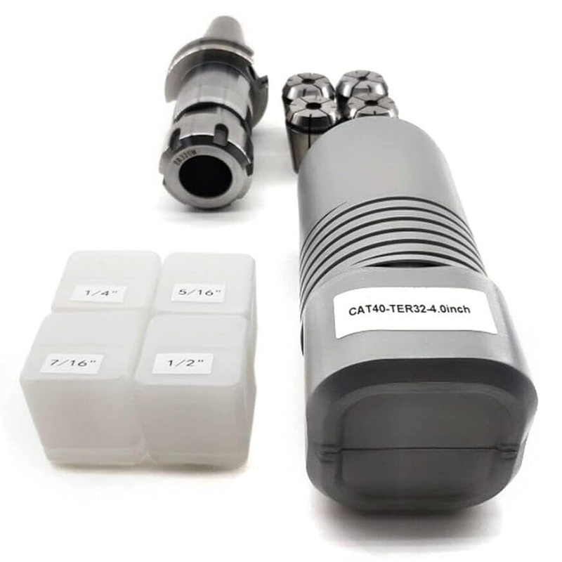 CAT40 Tool Holder ER32 Precision Collet Chuck, with 4pcs Tap Collets (1/4",5/16",7/16",1/2”) for CNC Engraving Machine Milling Lathe