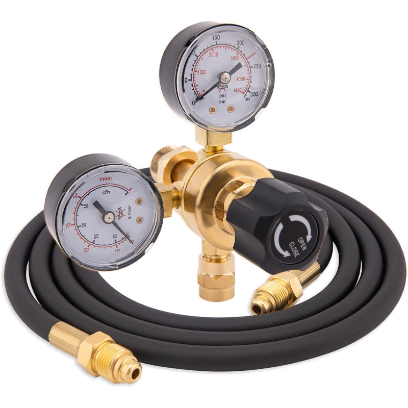Argon Arc Welding All-Copper Co2 Pressure Gauge Pressure Reducing Gauge Pressure Reducing Valve Rear Air Inlet Cga580 With Leather Hose