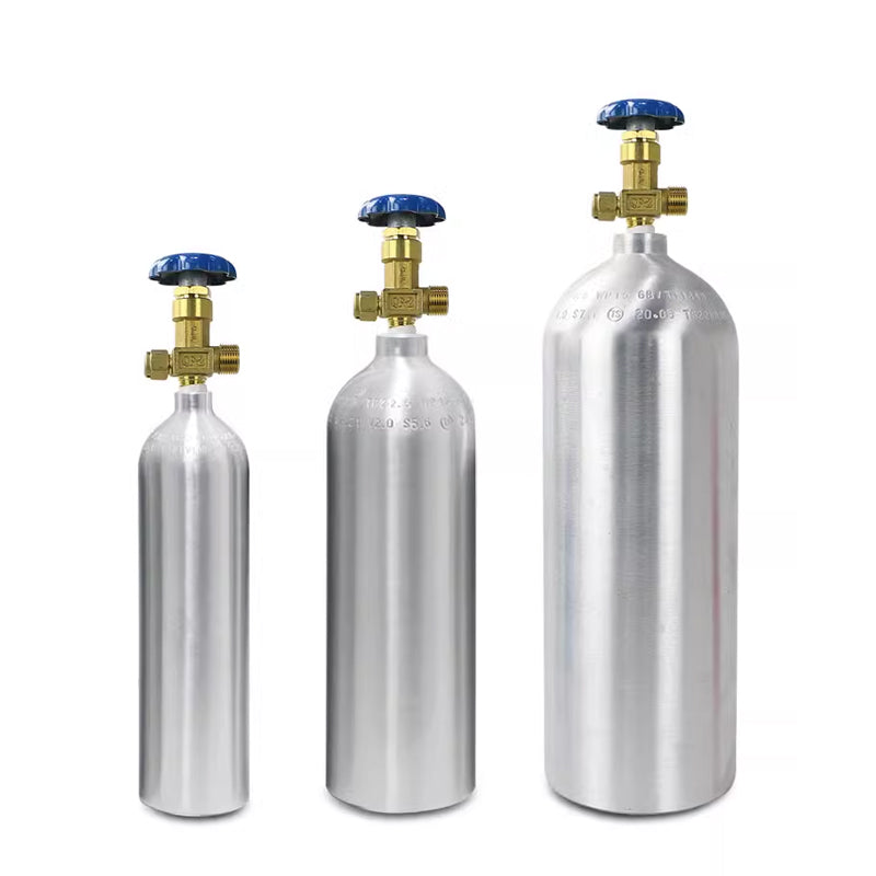Seamless Aluminum Alloy Gas Cylinder Carbon Dioxide Cylinder High Pressure Small Gas Cylinder Co2 Aluminum Cylinder 1L2L4L
