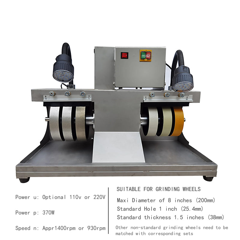 6-Inch Cabbing Machine Adjustable Speed 1800 Or 1500rpm Lapidary Rock Grinder Faceting Polisher For Gem Jade Stone