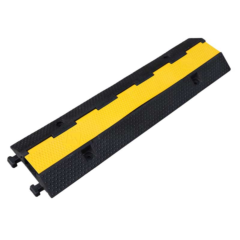 Rubber Plastic Cable Trough Speed Bump Pvc Cable Protection Trough, Outdoor Ground Cable Trough