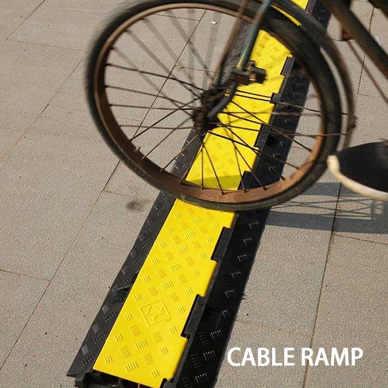 Rubber Plastic Cable Trough Speed Bump Pvc Cable Protection Trough, Outdoor Ground Cable Trough