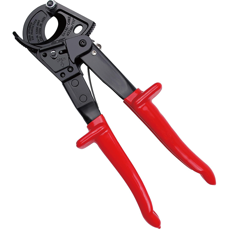 Ratcheting Cable Cutter, Heavy Duty Aluminum Copper Ratchet Cable Cutter for Cutting Electrical Wire Up to 240mm²